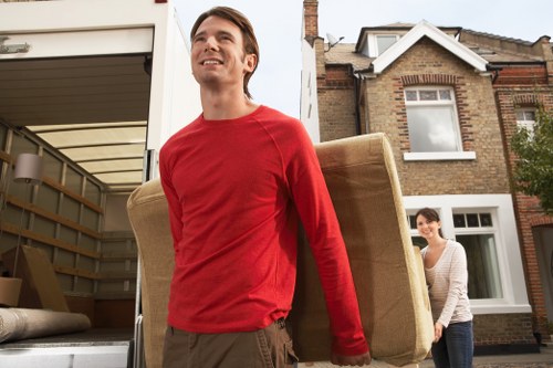 Van service helping with a flat move in Hainault