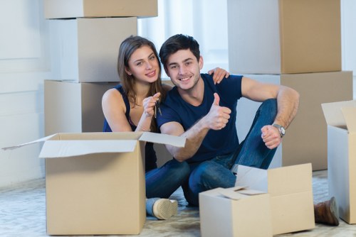 Commercial moving van service for local businesses in Hainault