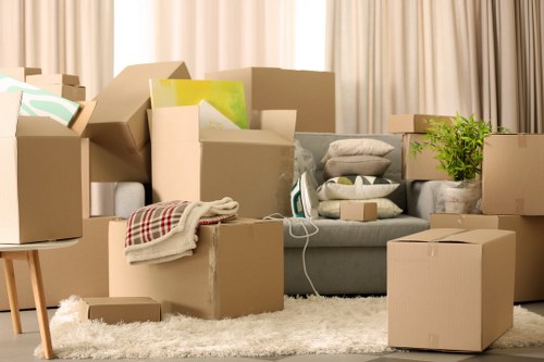 Careful handling of office equipment during a local move
