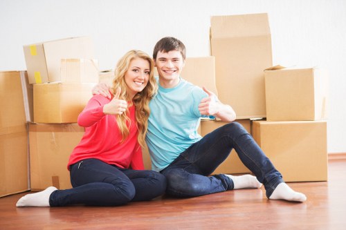 Furniture loading into a moving van in Hainault