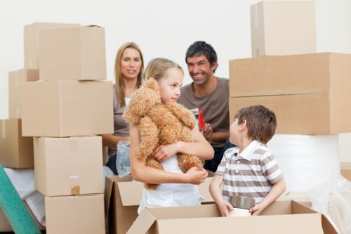 Organised home moving service with boxes and furniture for Hainault customers